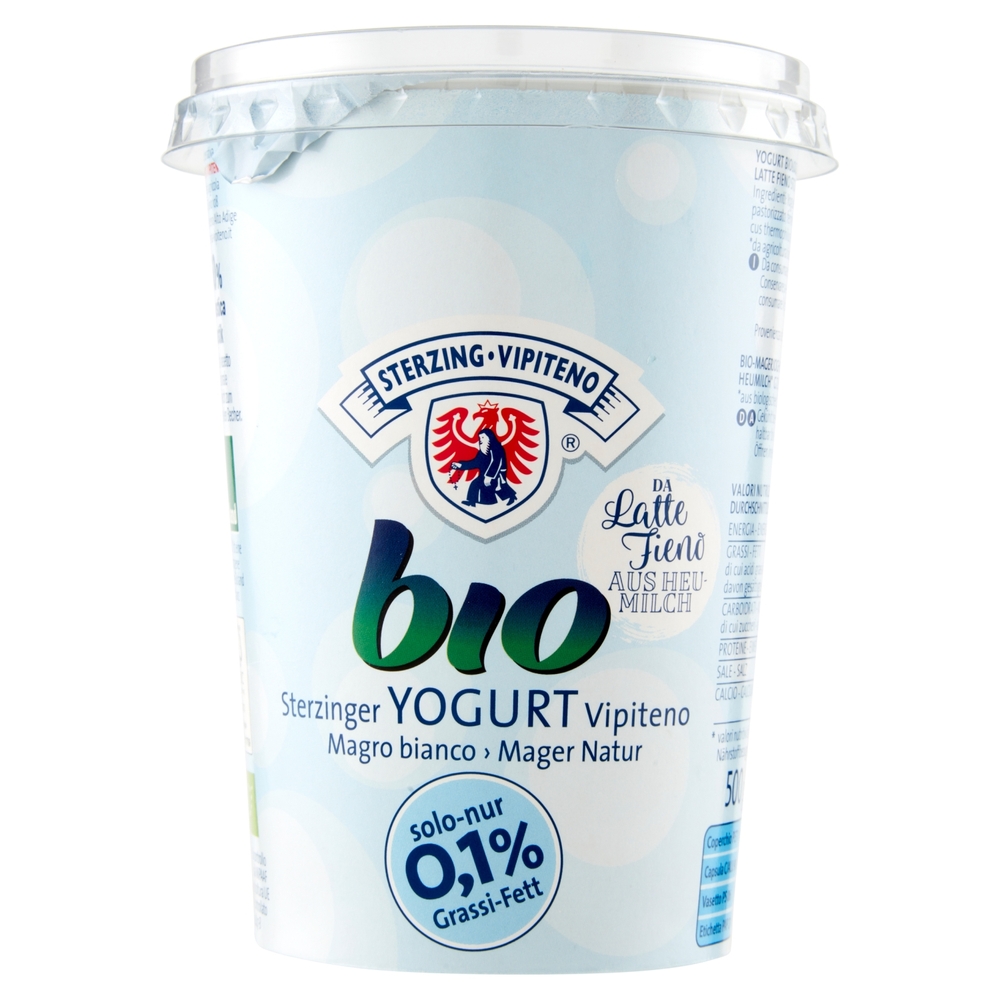 Yogurt Biologico Bianco Magro, 500 g